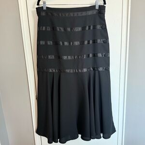 Vintage Joseph Ribkoff Black A-Line Midi Skirt Made in Canada 🇨🇦